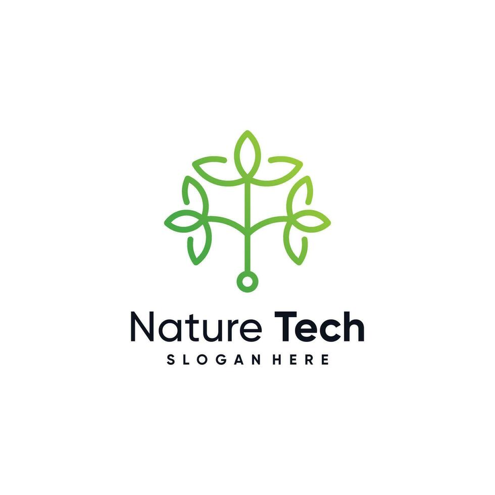 Nature logo vector design with modern concept idea