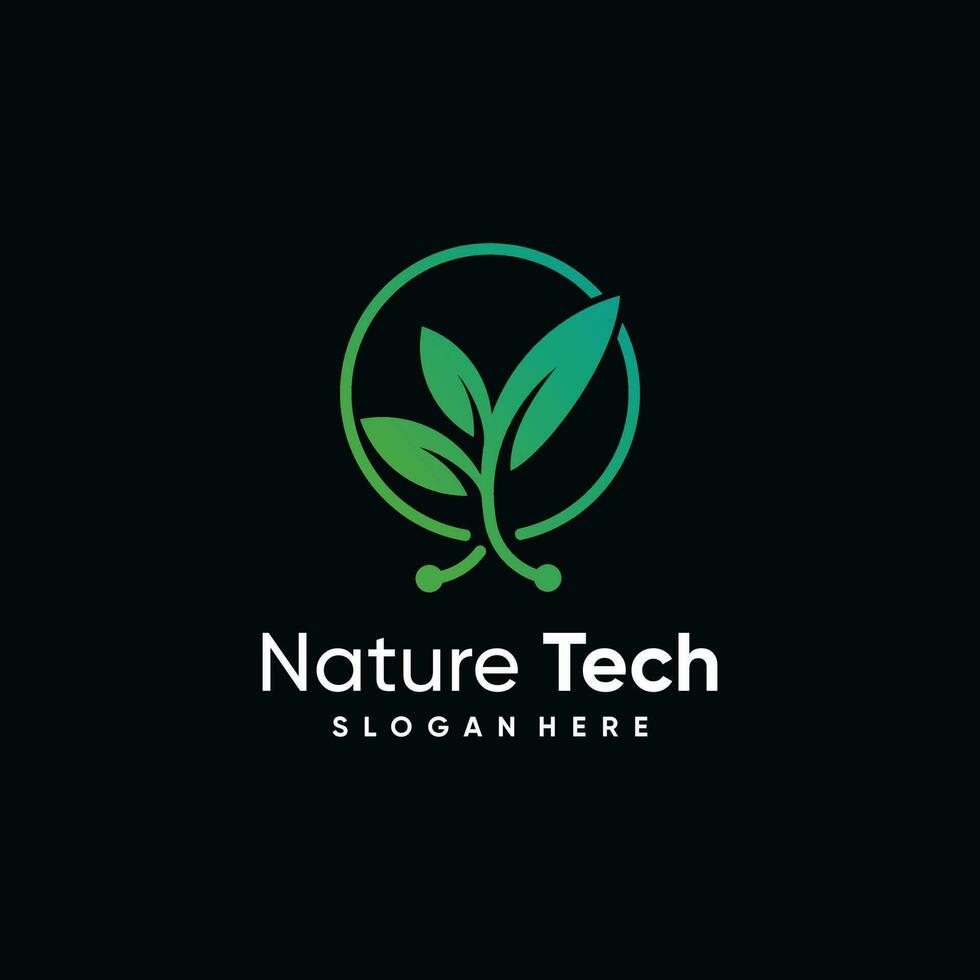 Nature logo vector design with modern concept idea