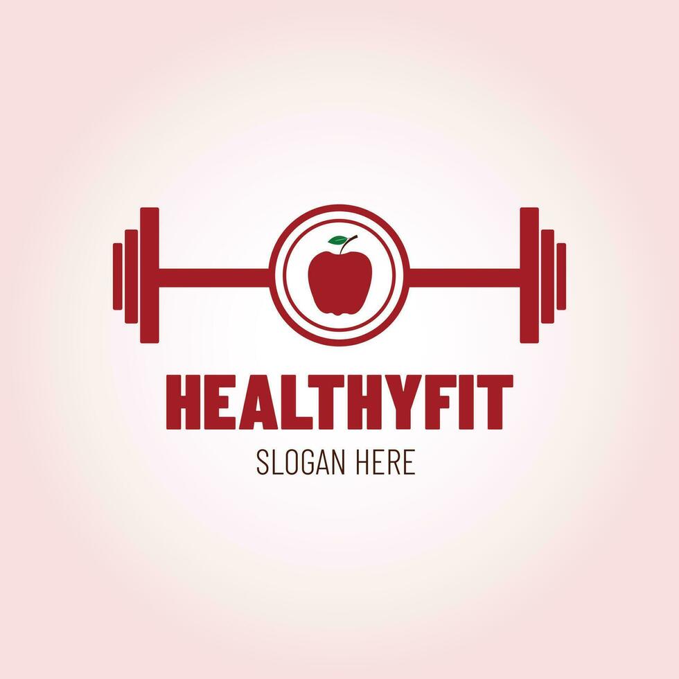 Gym logo, Healthy logo, healthyfit logo fitness logo vector