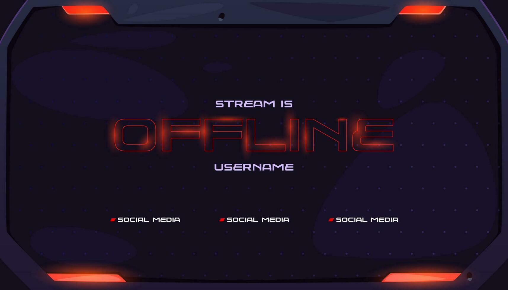 Offline banner stream template design vector