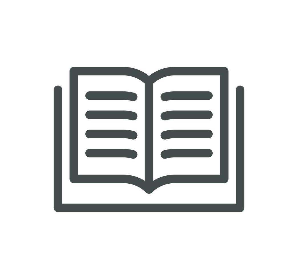 Book related icon outline and linear vector. vector