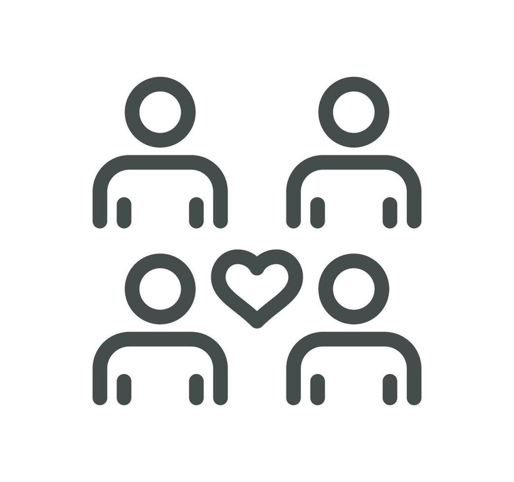 Core values related icon outline and linear vector. vector