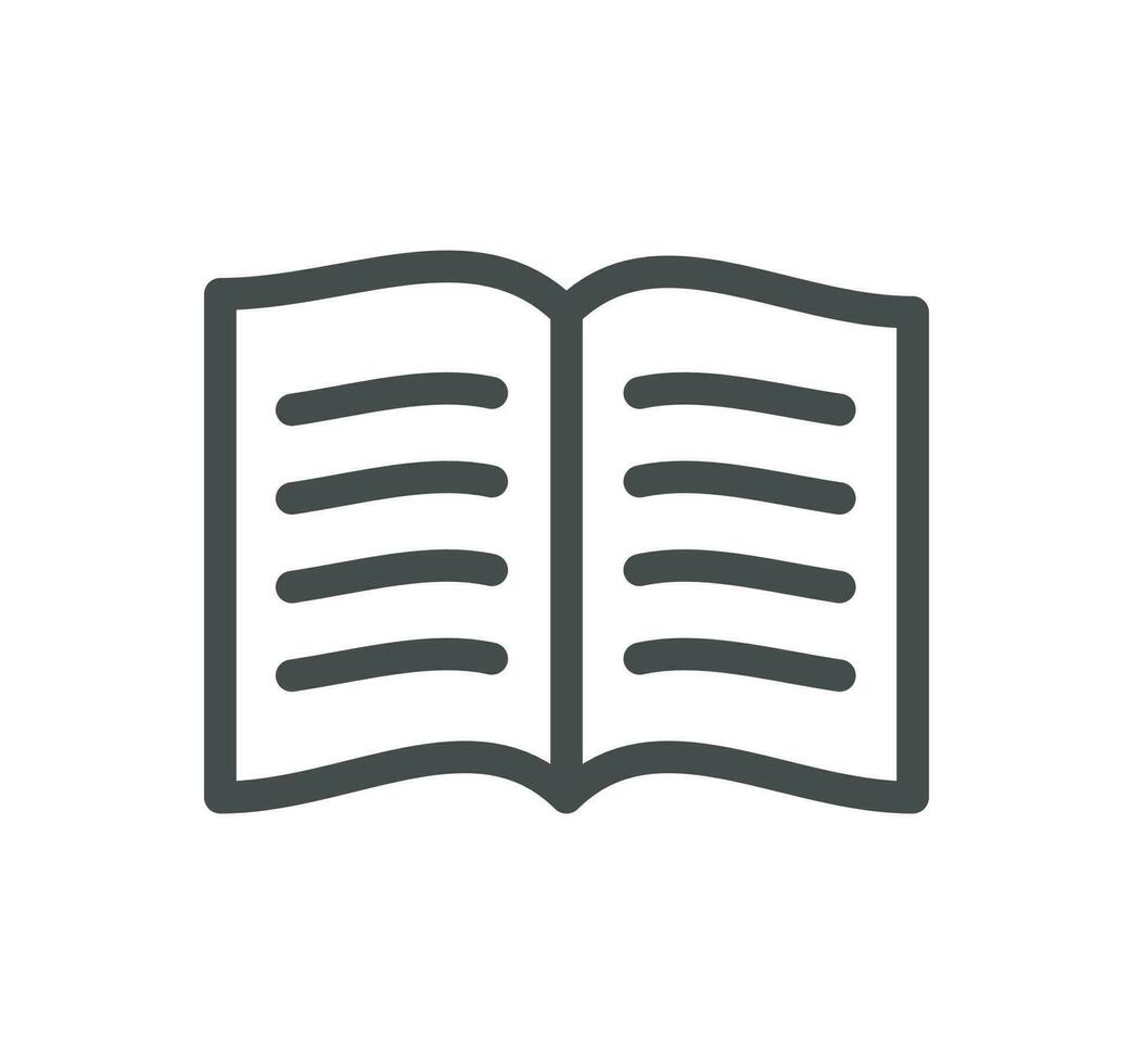 Book related icon outline and linear vector. vector