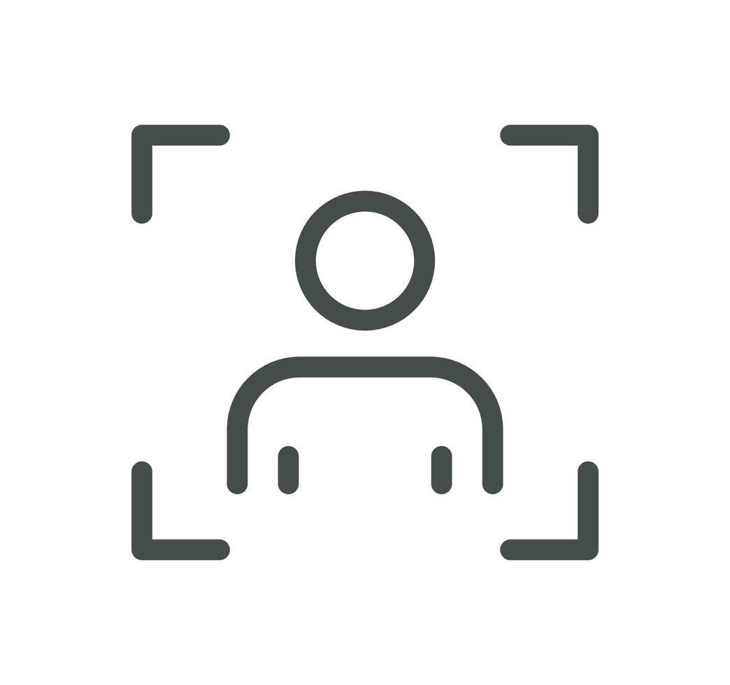 Biometric related icon outline and linear vector. vector