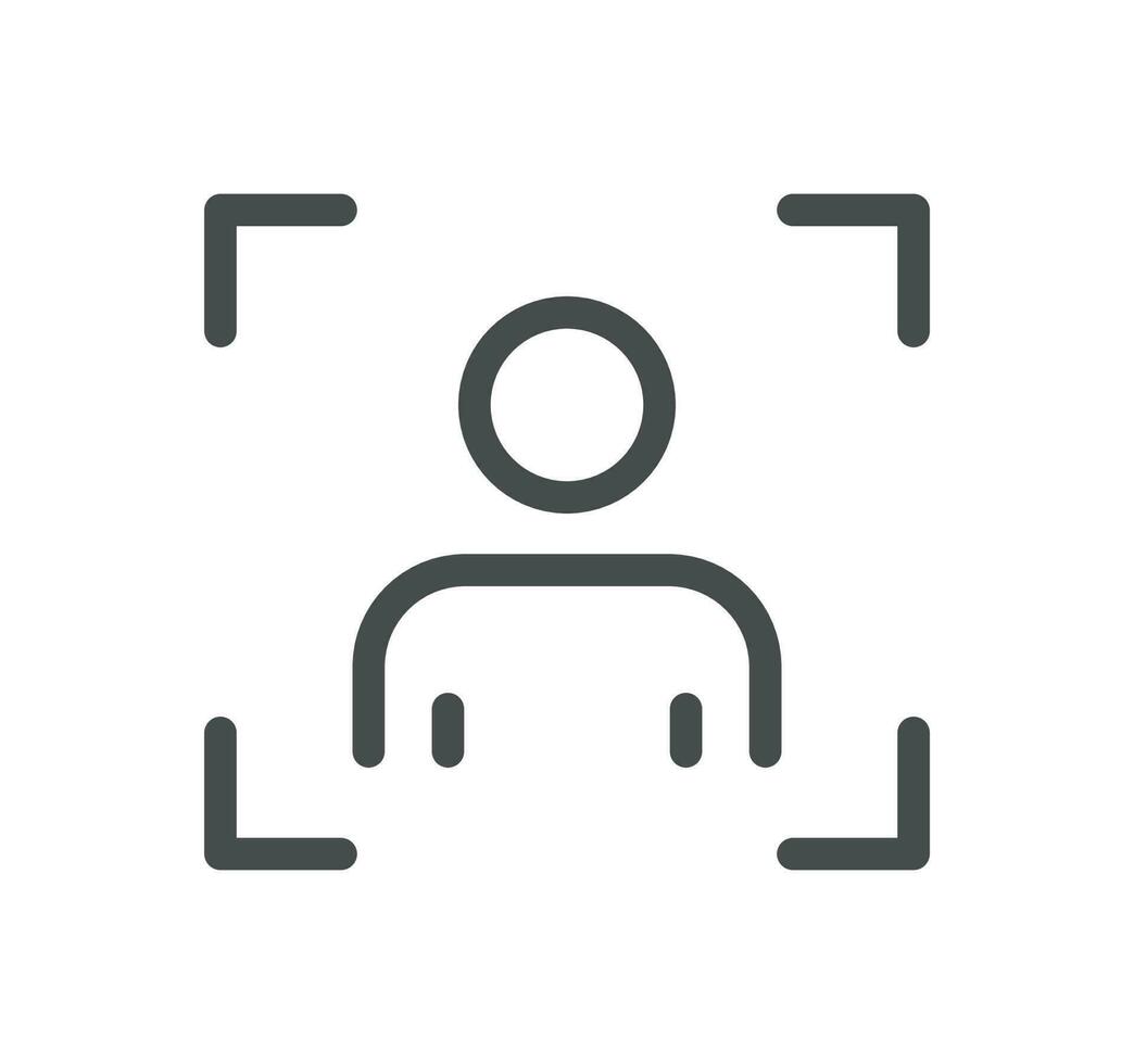 Biometric related icon outline and linear vector. vector