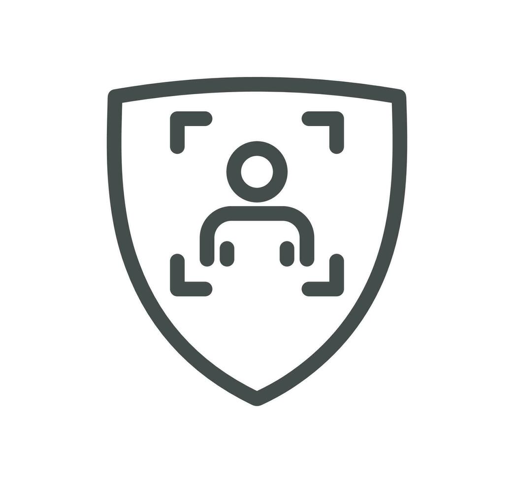 Biometric related icon outline and linear vector. vector