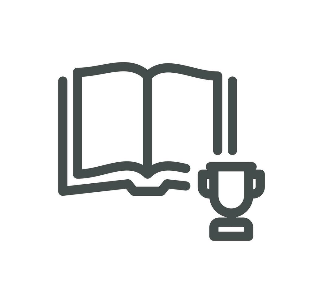 Book related icon outline and linear vector. vector