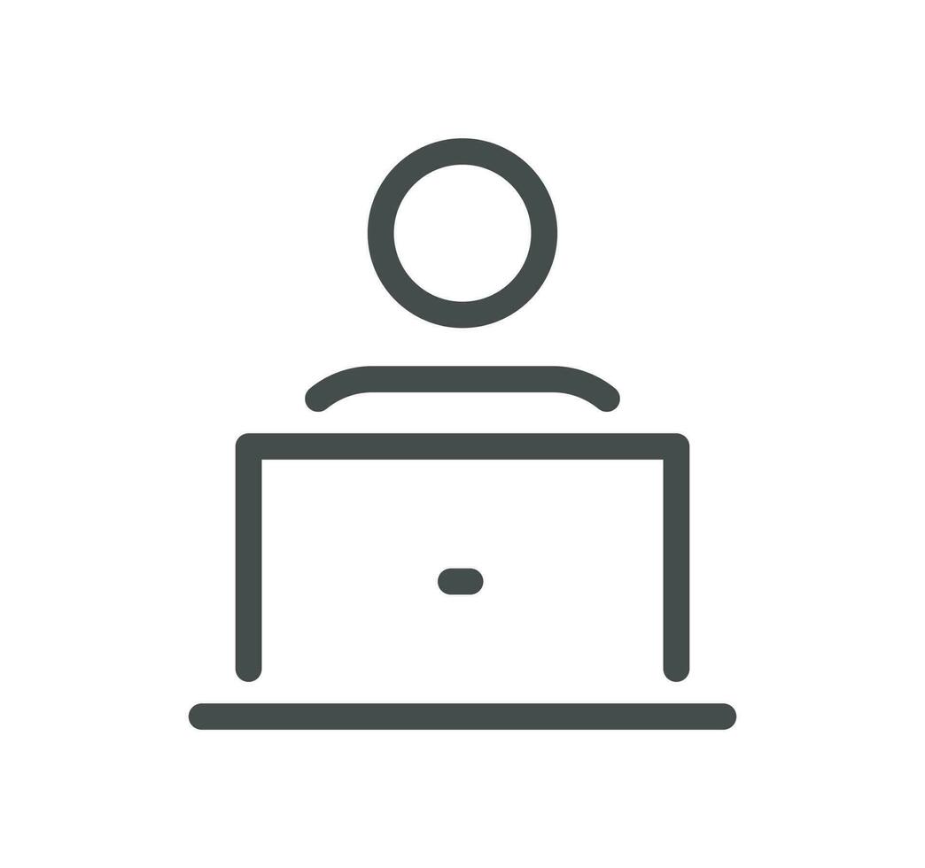 Online education related icon outline and linear vector. vector