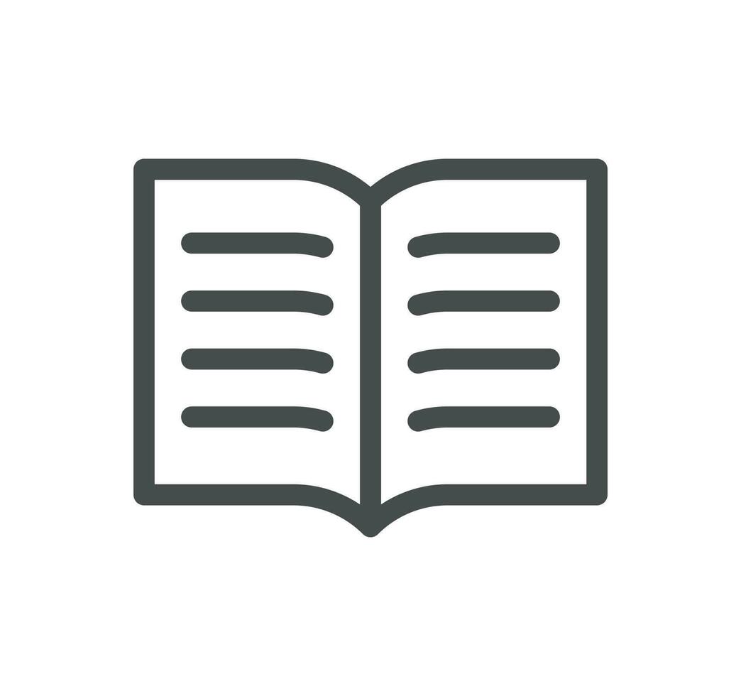 Book related icon outline and linear vector. vector