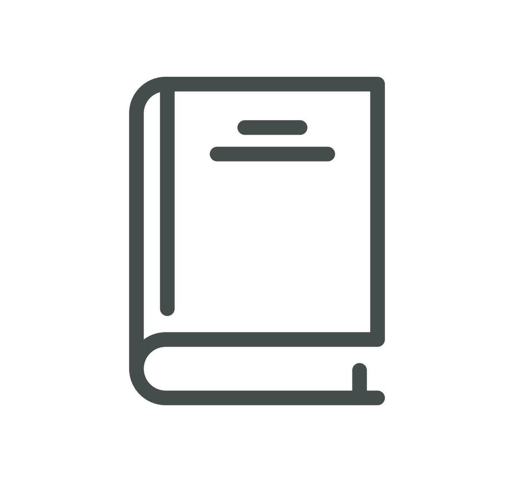 Book related icon outline and linear vector. vector