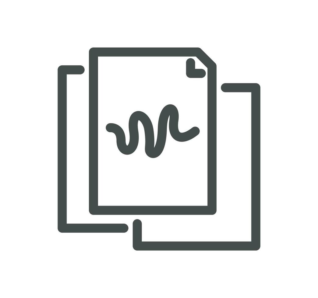 Biometric related icon outline and linear vector. vector