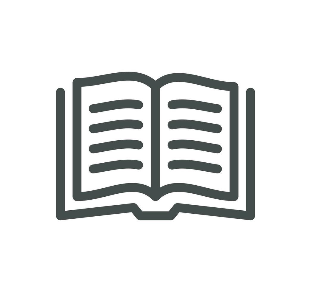 Book related icon outline and linear vector. vector