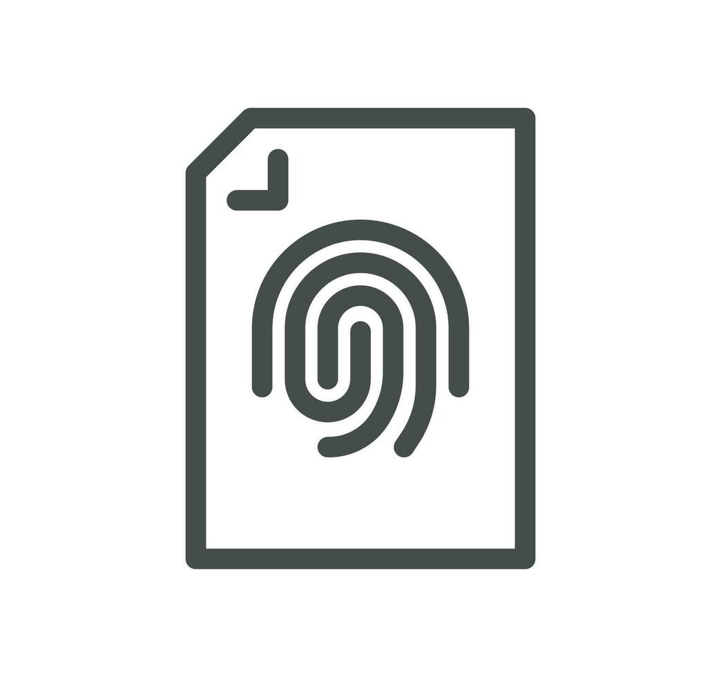 Biometric related icon outline and linear vector. vector