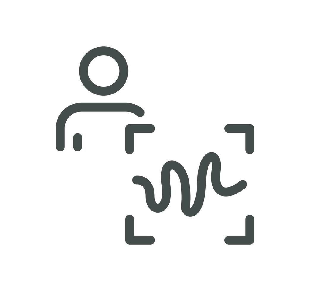 Biometric related icon outline and linear vector. vector