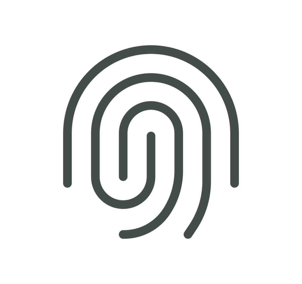 Biometric related icon outline and linear vector. vector