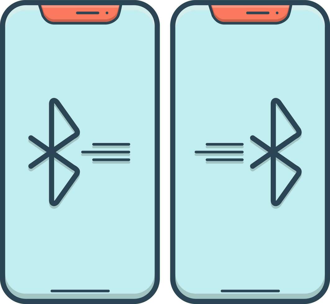 color icon for bluetooth connectivity vector