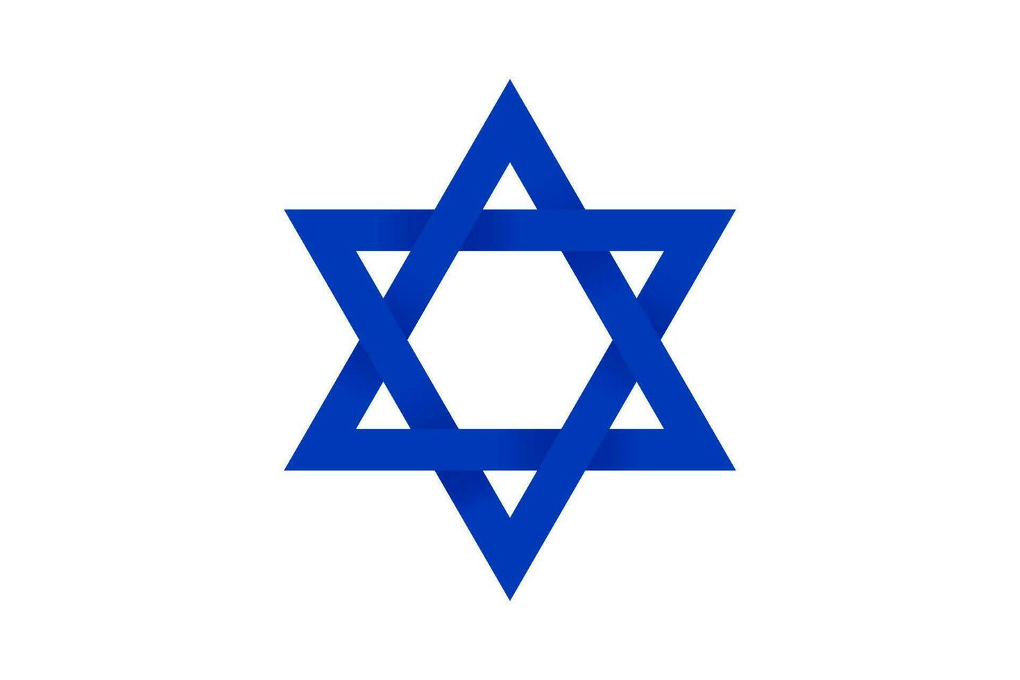 3d Star of David interwoven on White Background. Vector Illustration. EPS 10