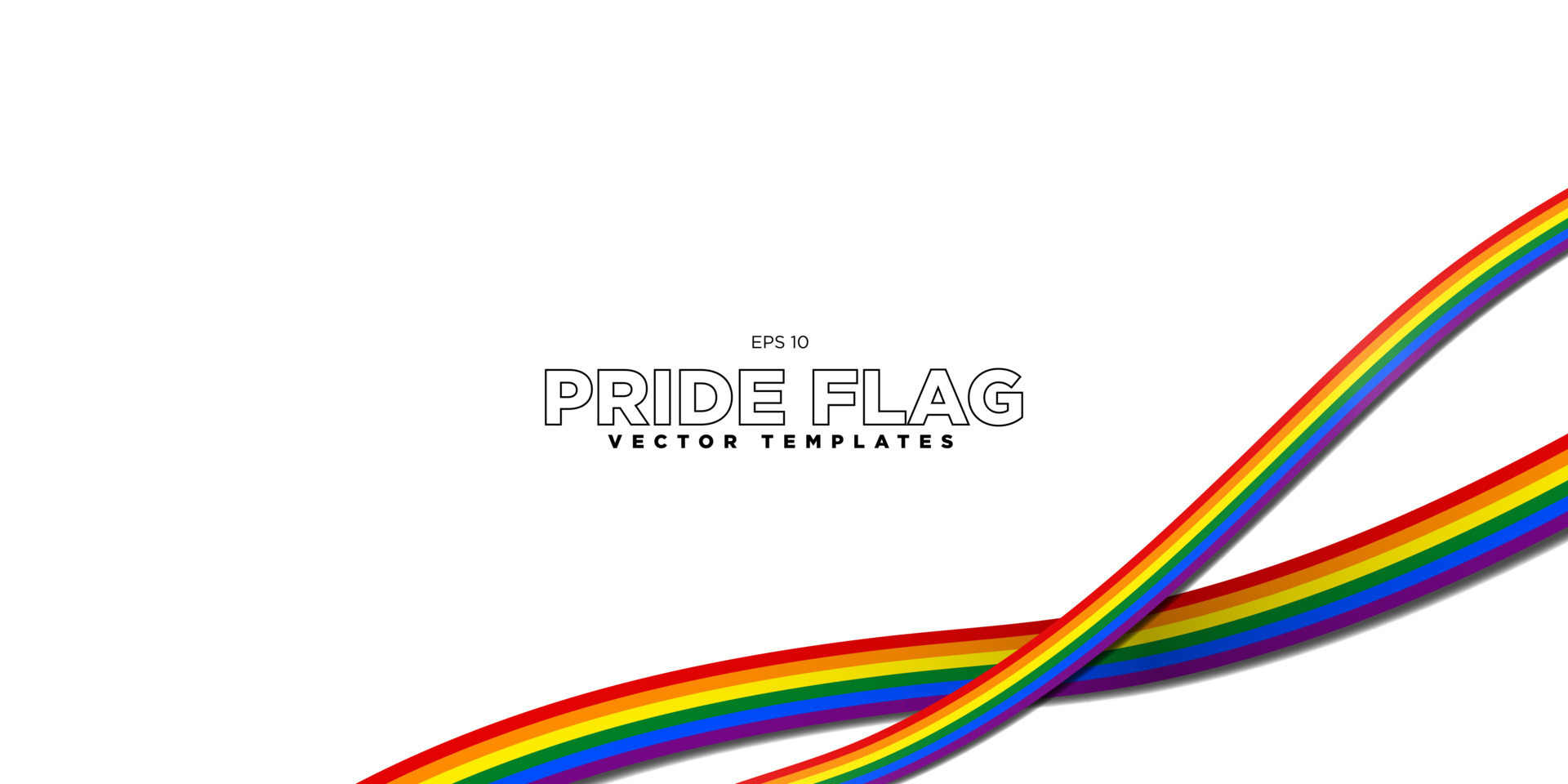 3D LGBT Pride Flag Ribbons Background. Rainbow Flag template on white 3D LGBT Pride Flag Ribbons Background. Rainbow Flag template on white