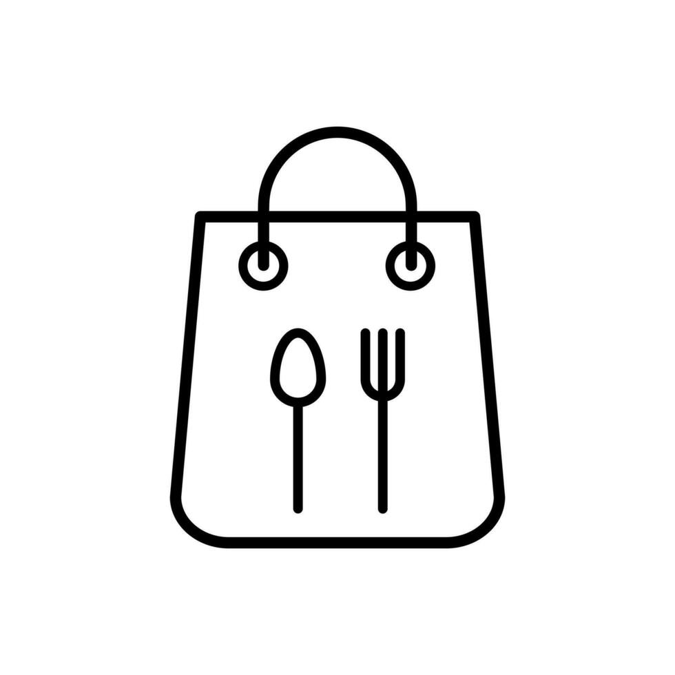 comida entrega icono vector. para llevar comida ilustración signo. rápido comida símbolo o logo. vector