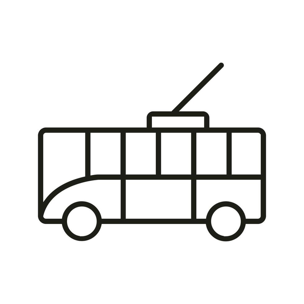 Trolleybus icon vector. Public transport illustration sign. Travel symbol or logo. vector