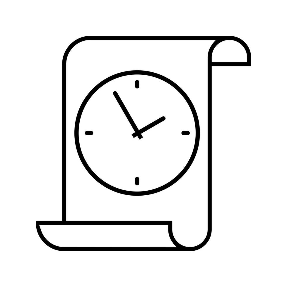 hora administración icono vector. fecha límite ilustración signo. cronograma símbolo o logo. vector