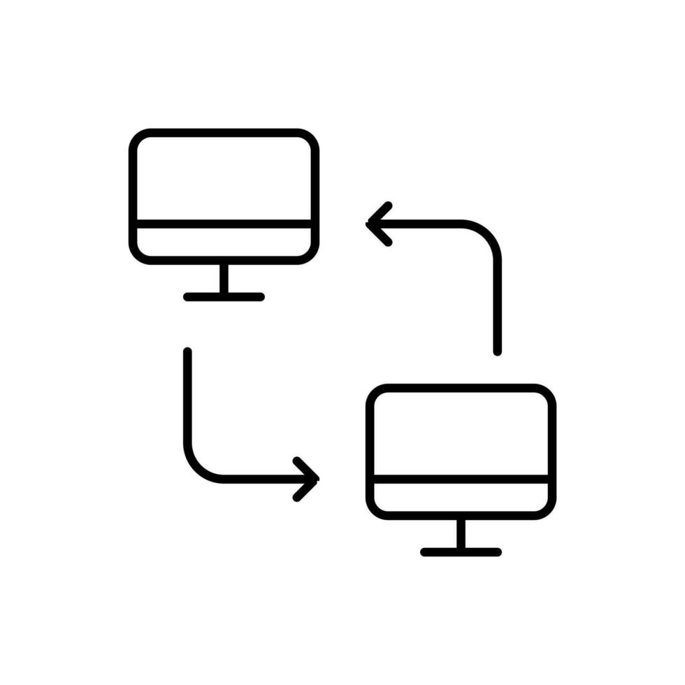 Data exchange icon vector. transfer information illustration sign. file conversion symbol or logo. vector