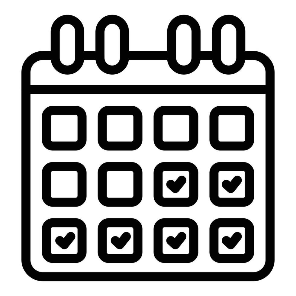 Launch project calendar icon outline vector. Creative target vector