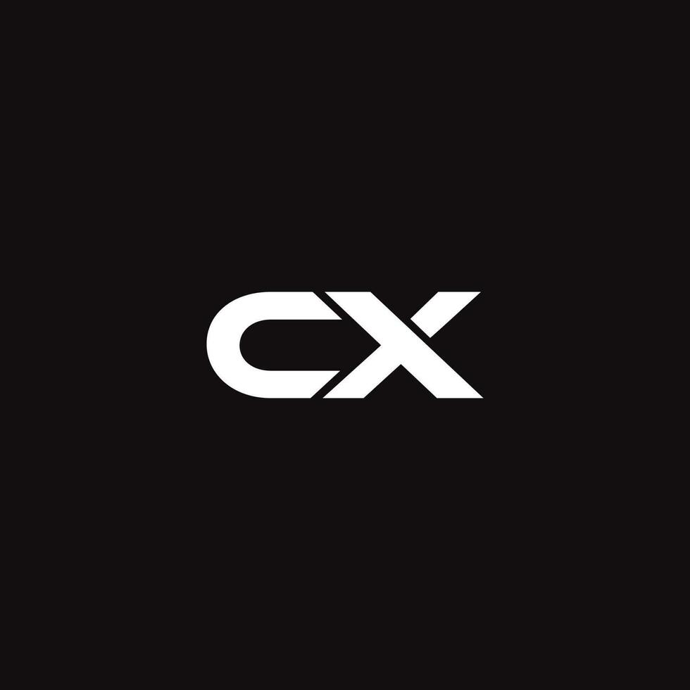 Vector cx company name initial letters monogram