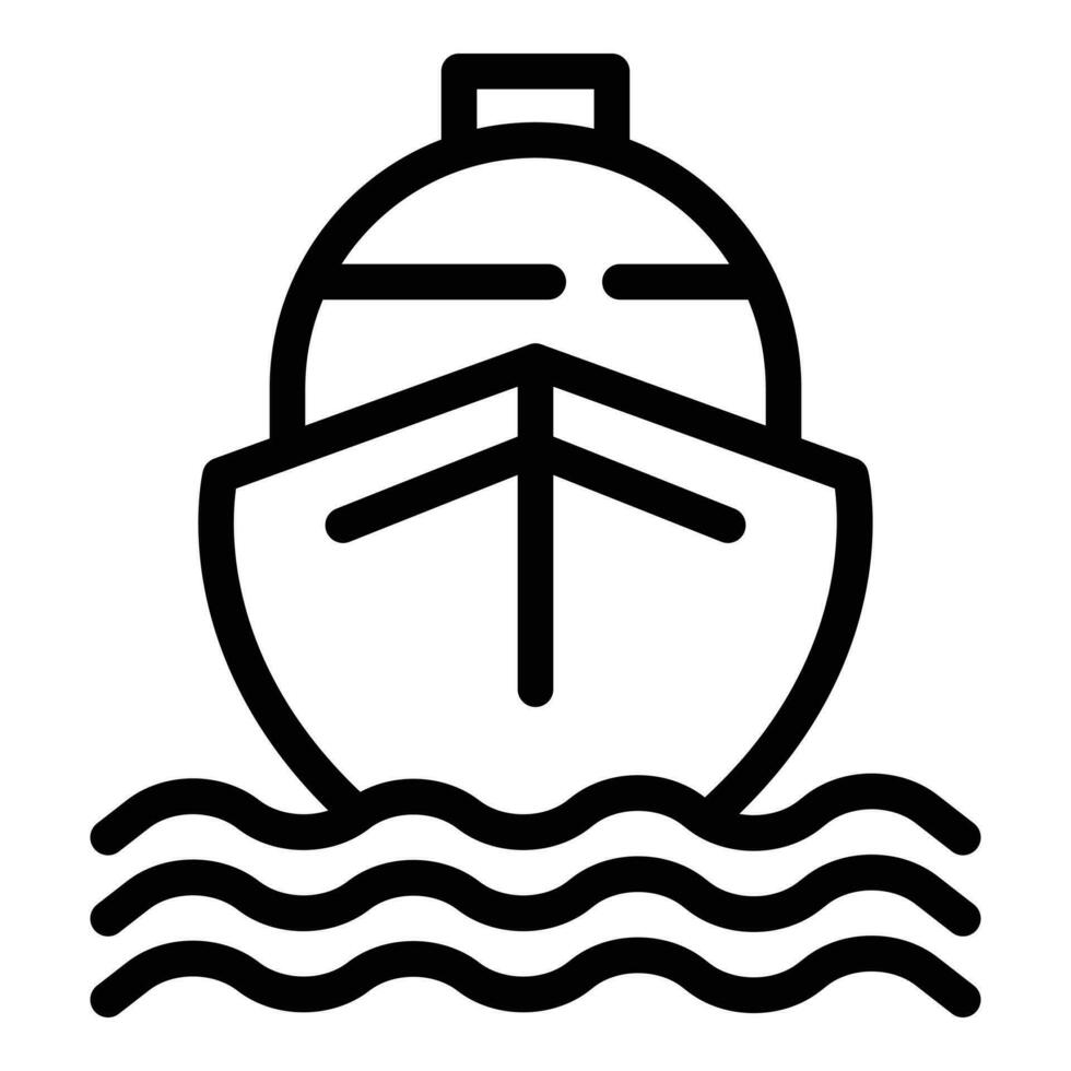 Ship cargo icon outline vector. Oil fuel vector