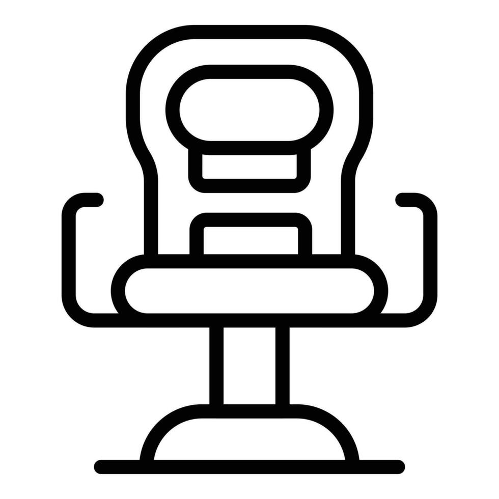 ergonómico juego de azar silla icono contorno vector. habitación deporte vector