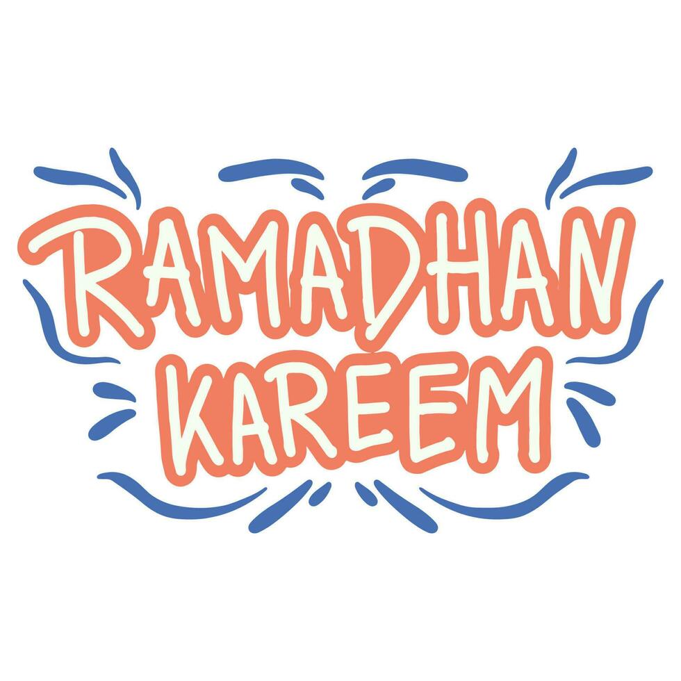 Modern handwritten Ramadhan Kareem ,good for graphic design resources, prints, stickers, posters, pamflets, and more. vector