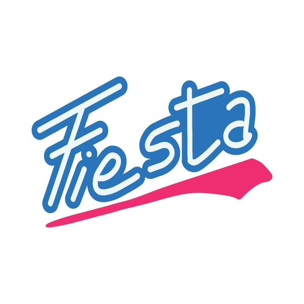 Modern handwritten Fiesta ,good for graphic design resources, prints, stickers, posters, pamflets, and more. vector