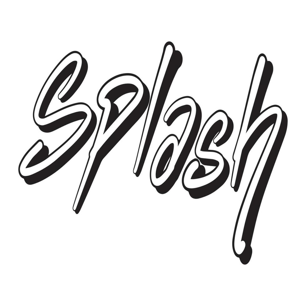 Cartoon Sticker ouline words Splash ,good for graphic design resources, clipart, posters, decoration, prints, stickers, banners, pamflets, and more. vector