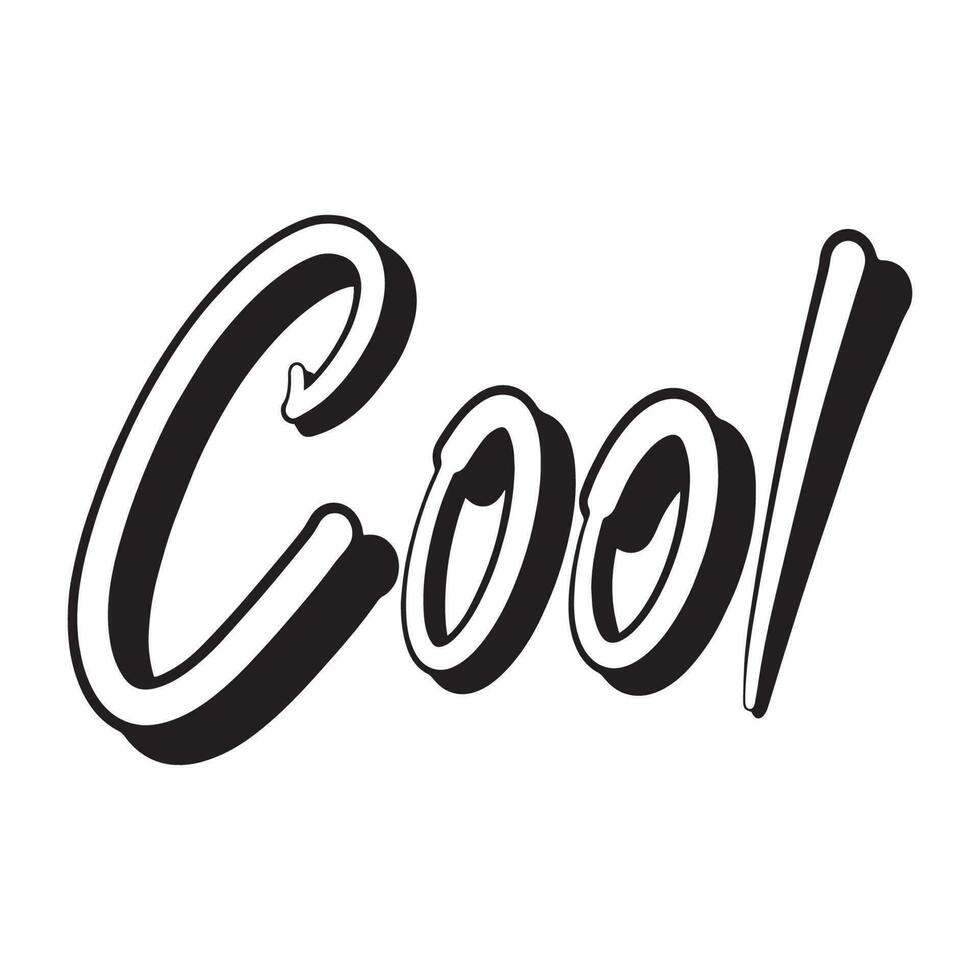 Cartoon Sticker ouline words Cool ,good for graphic design resources