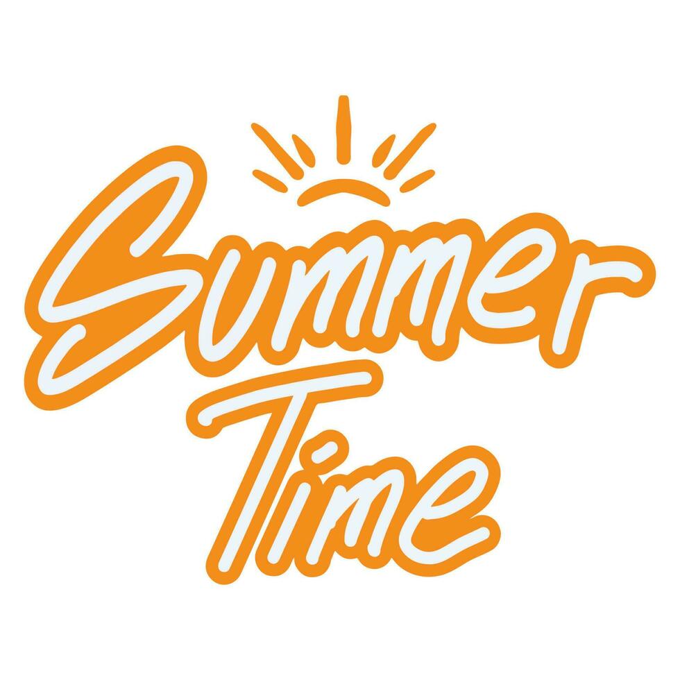 Modern handwritten Summer Time ,good for graphic design resources, prints, stickers, posters, pamflets, and more. vector