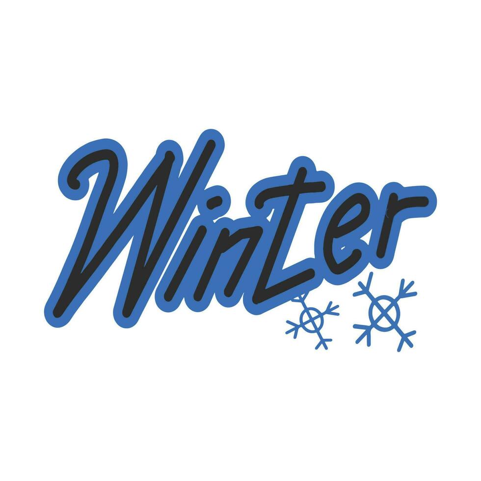 moderno escrito invierno ,bien para gráfico diseño recursos, huellas dactilares, pegatinas, carteles, panfletos, y más. vector