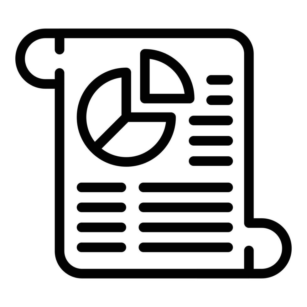 Project document icon outline vector. Idea report vector