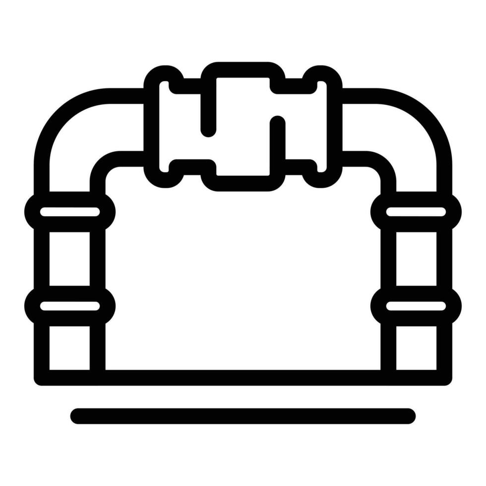 Gas pipeline icon outline vector. Gasoline energy vector