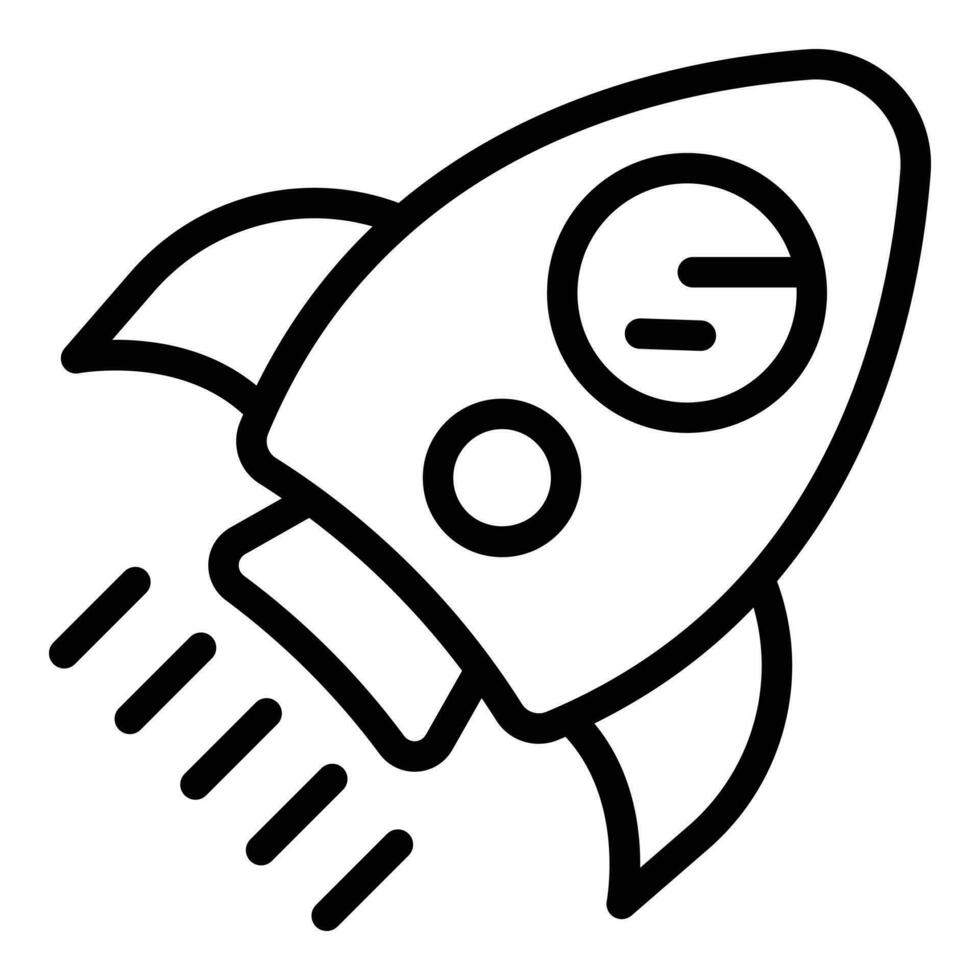 Rocket project icon outline vector. Creatove startup vector