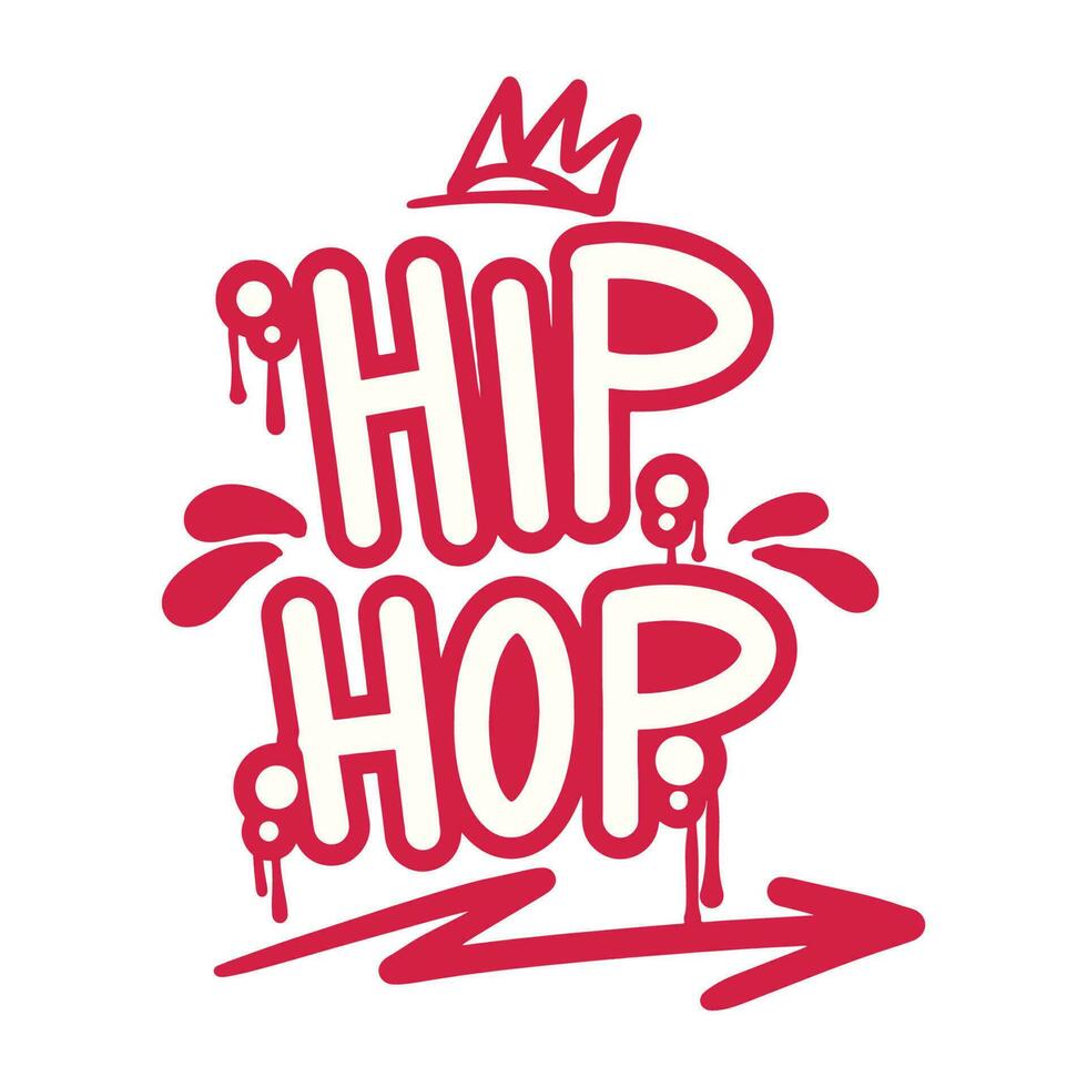 Modern handwritten Hip Hop ,good for graphic design resources, prints, stickers, posters, pamflets, and more. vector