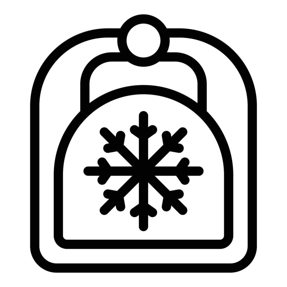 Frozen vacuum bag icon outline vector. Plastic food vector