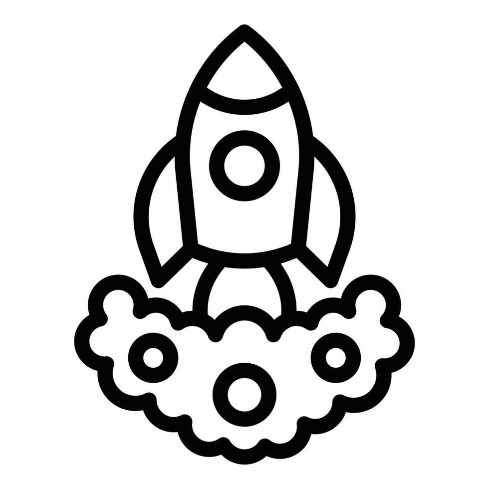 Rocket startup icon outline vector. Creative target vector
