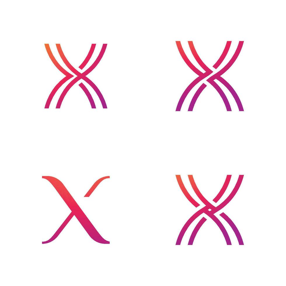 X Logo Design and template. vector