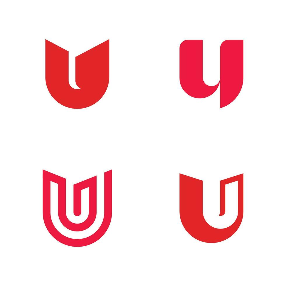 U Letter logo design template elements vector