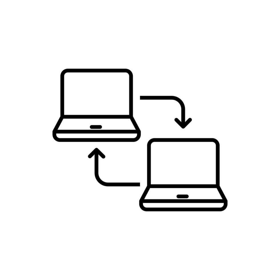 Data exchange icon vector. transfer information illustration sign. file conversion symbol or logo. vector