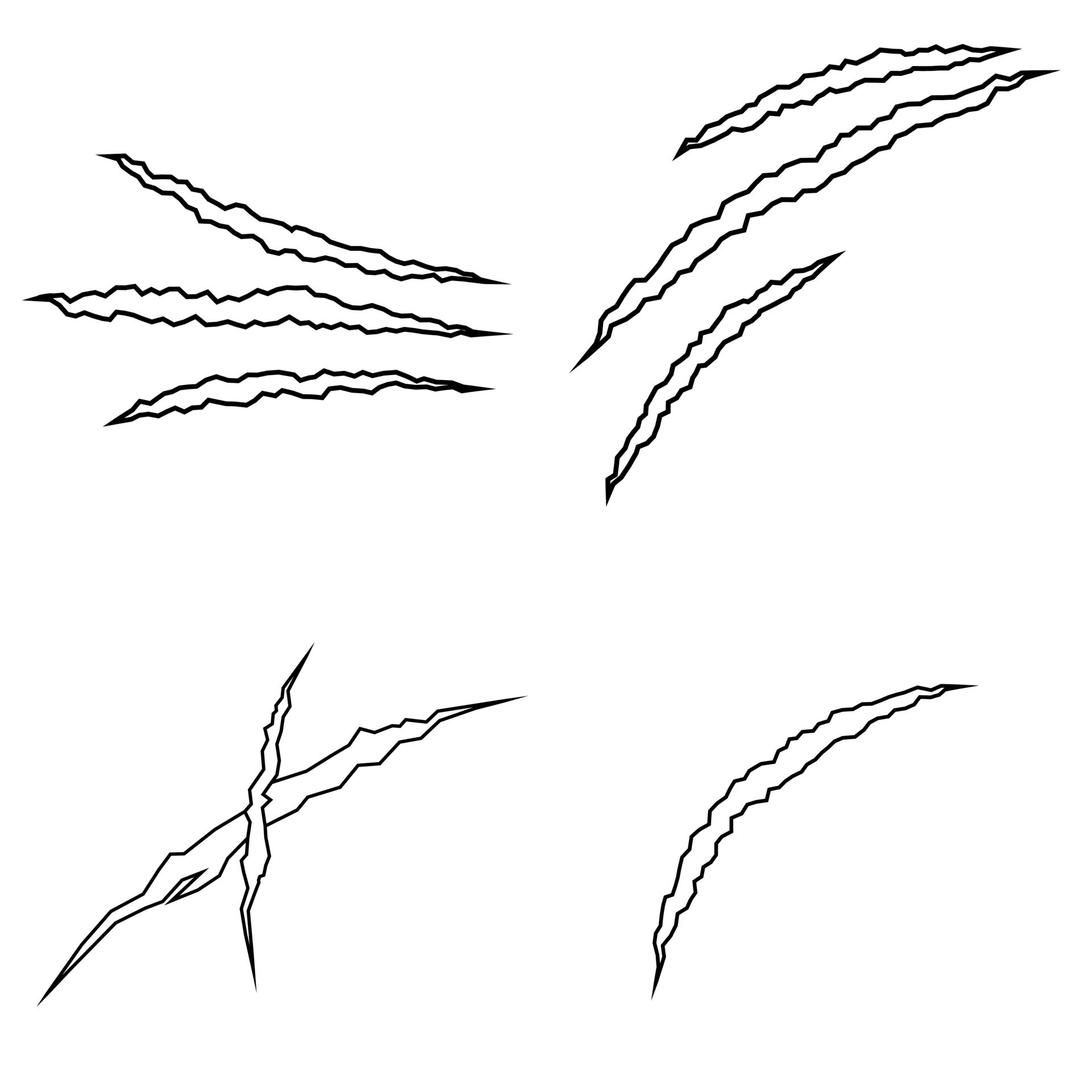 Scratch icon vector set. claws illustration sign collection. cut symbol