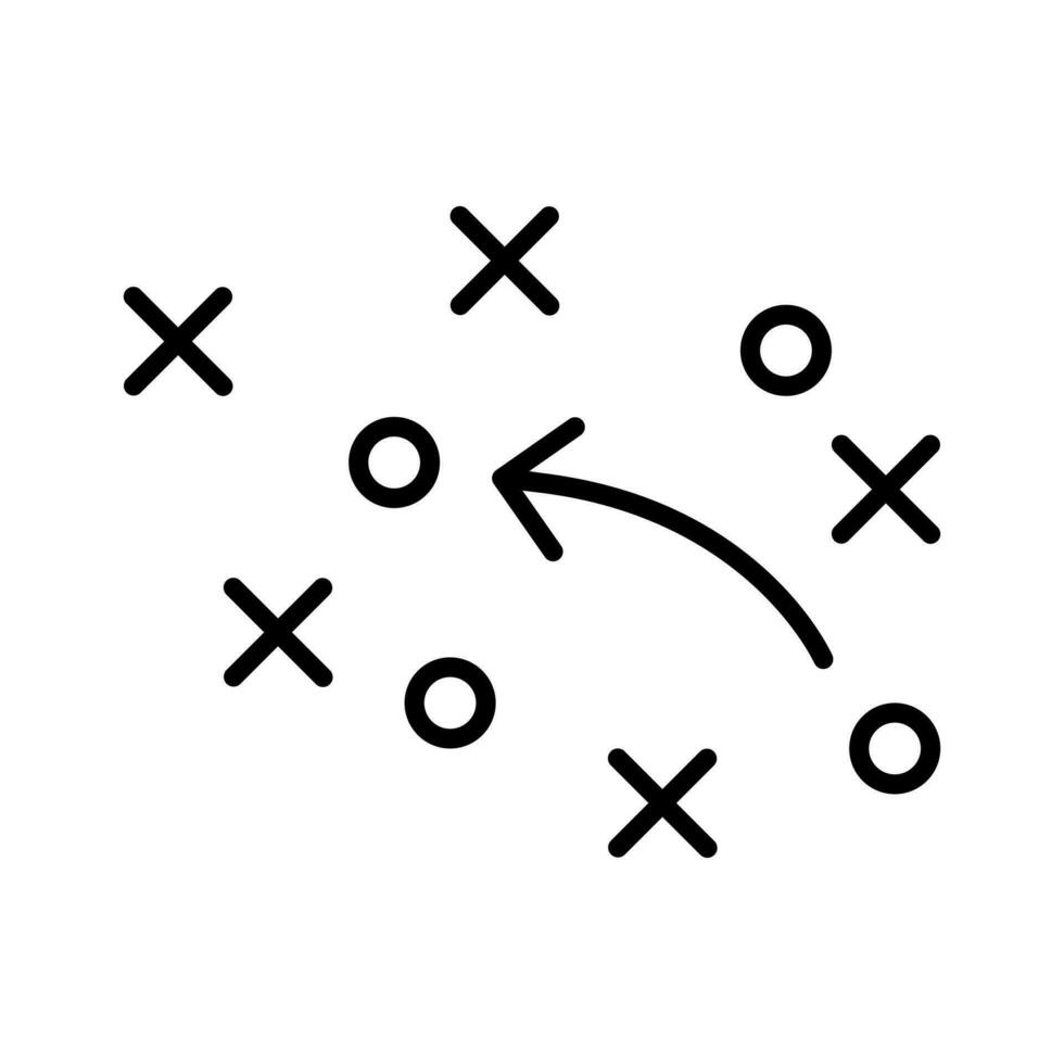 Tactics icon vector. strategy illustration sign. sport symbol. trainer logo. vector