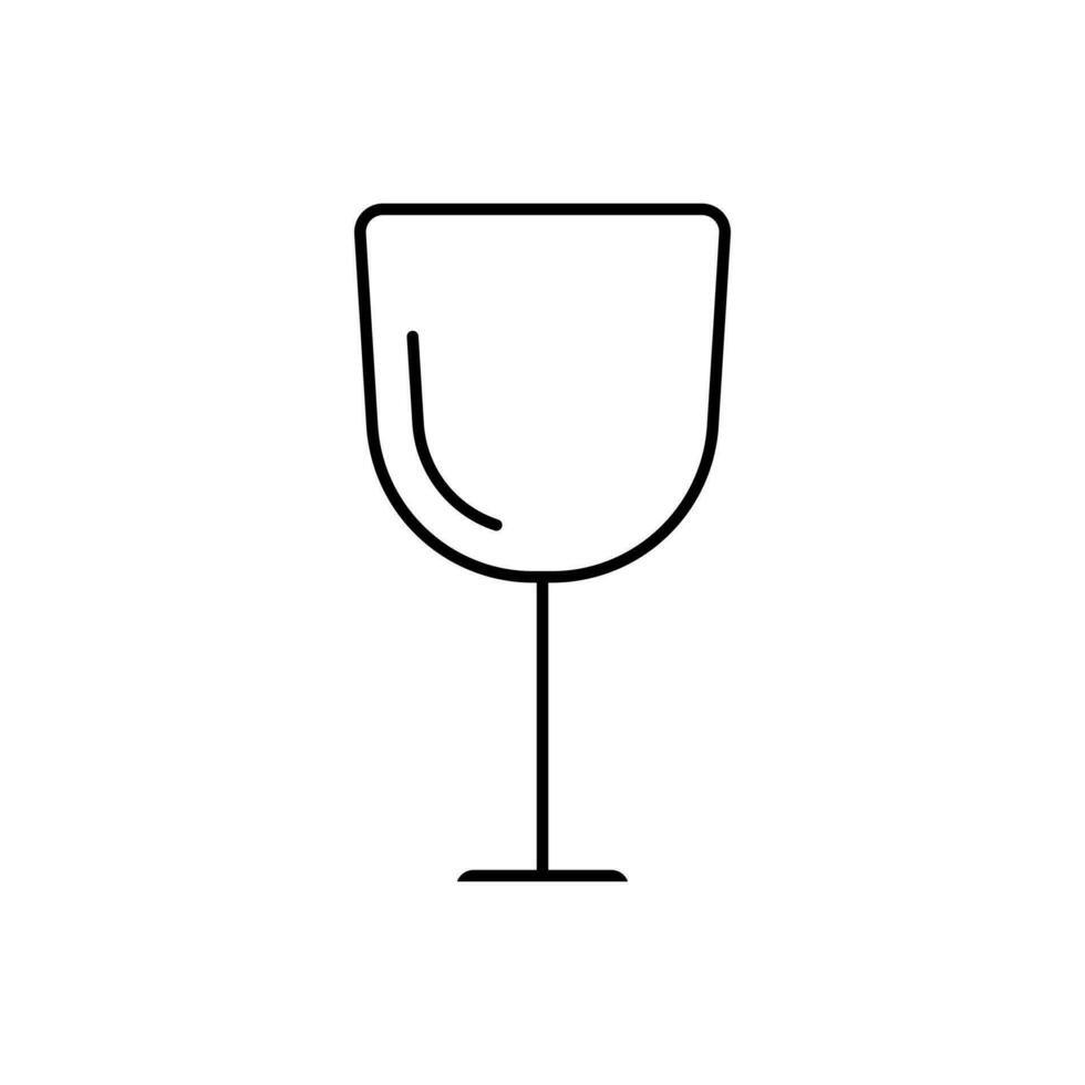 Copa de vino icono vector. alcohol bebida ilustración signo. copa símbolo. bar logo. vector