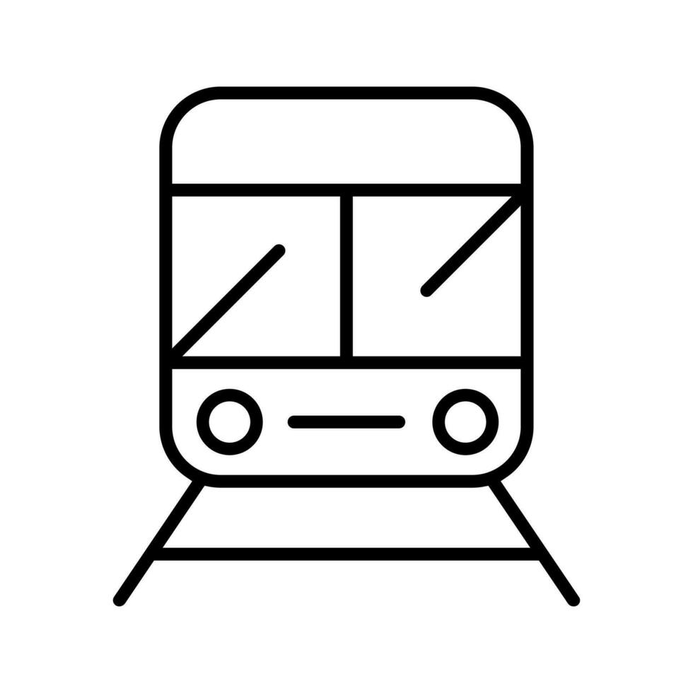 Train icon vector. Public transport illustration sign. Metro symbol or logo. vector