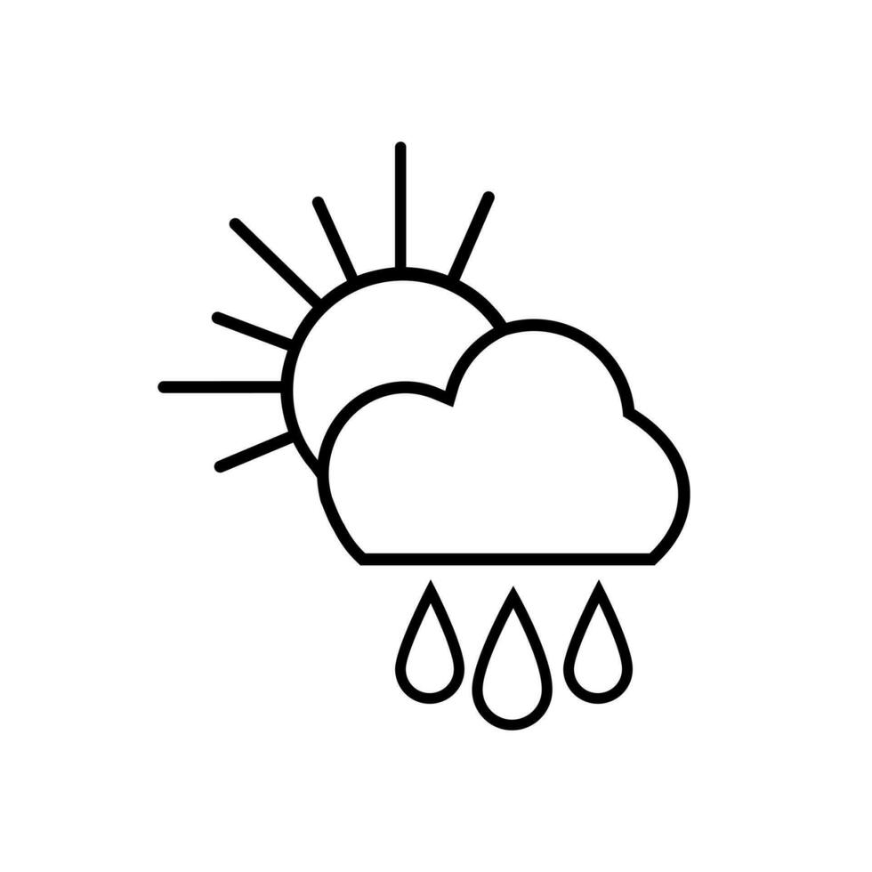 Weather icon vector. Synoptic illustration sign. Weather forecast symbol or logo. vector